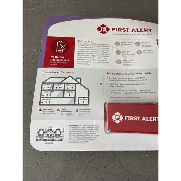 First Alert 2 In 1 Protection Smoke Carbon Monoxide Alarm 2 Pack 1544678 New - Picture 6 of 6